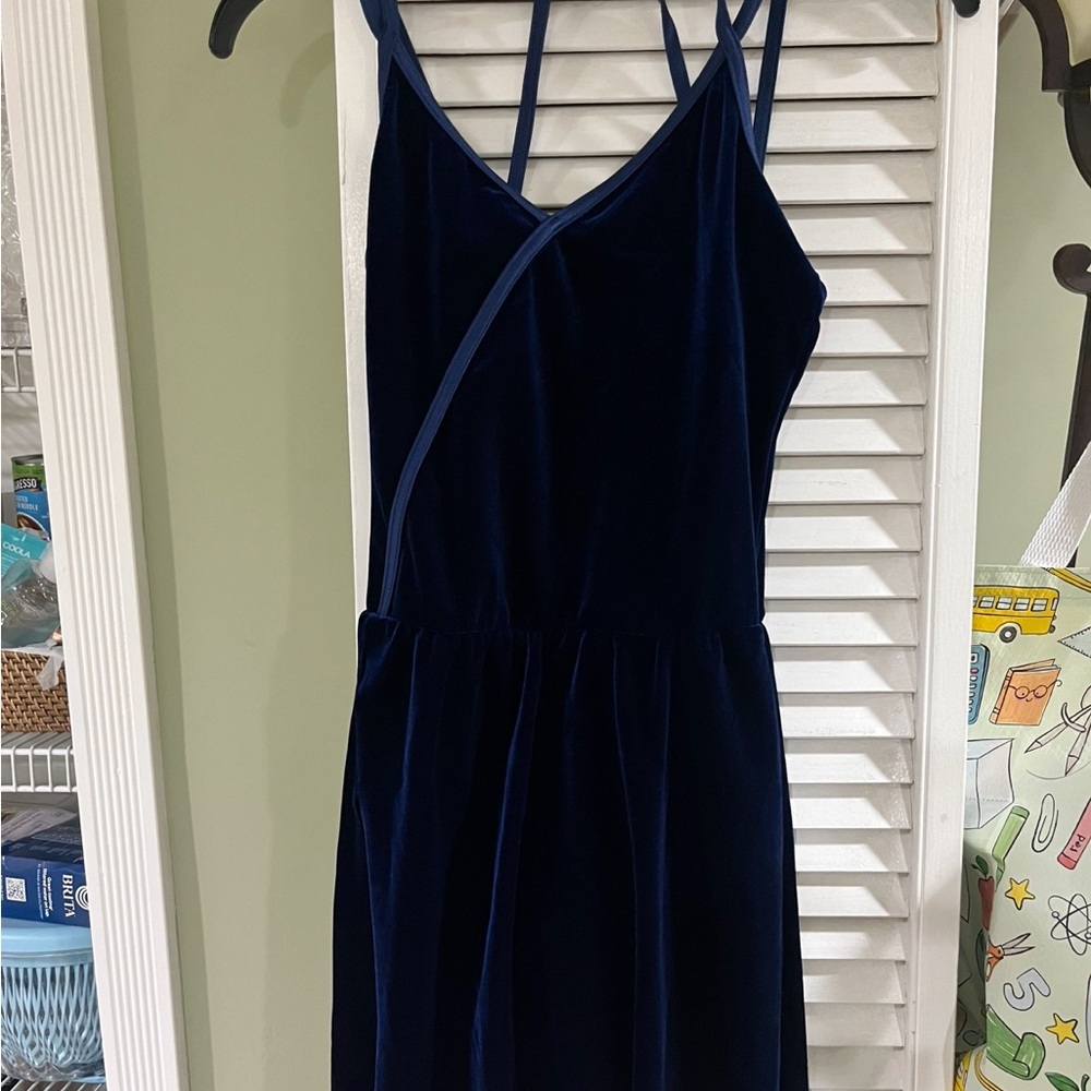 Weissman Deep Blue Velvet Dress